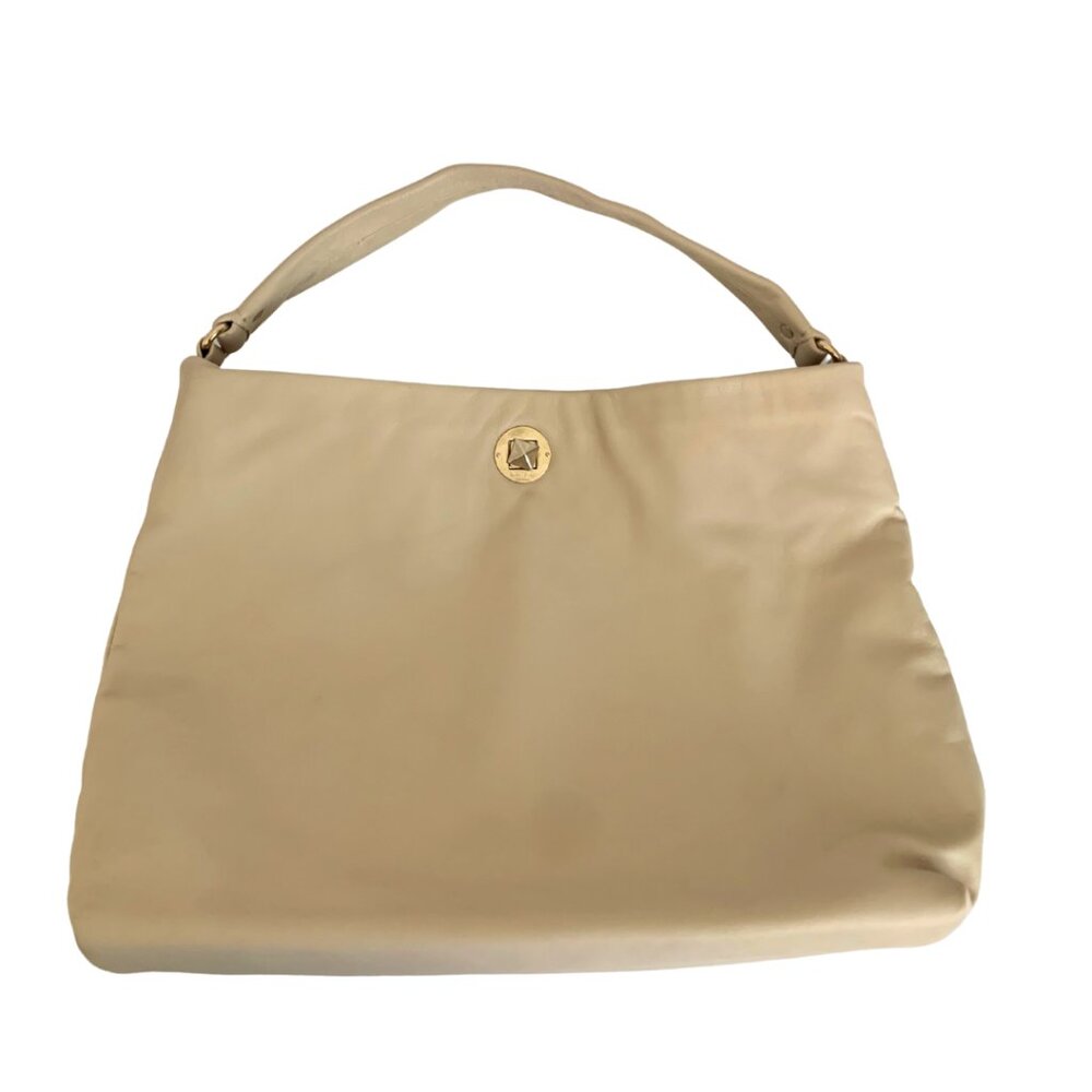 Kate Spade Cream Soft Leather Hobo Shoulder Bag with Twist Lock - Picture 5 of 13